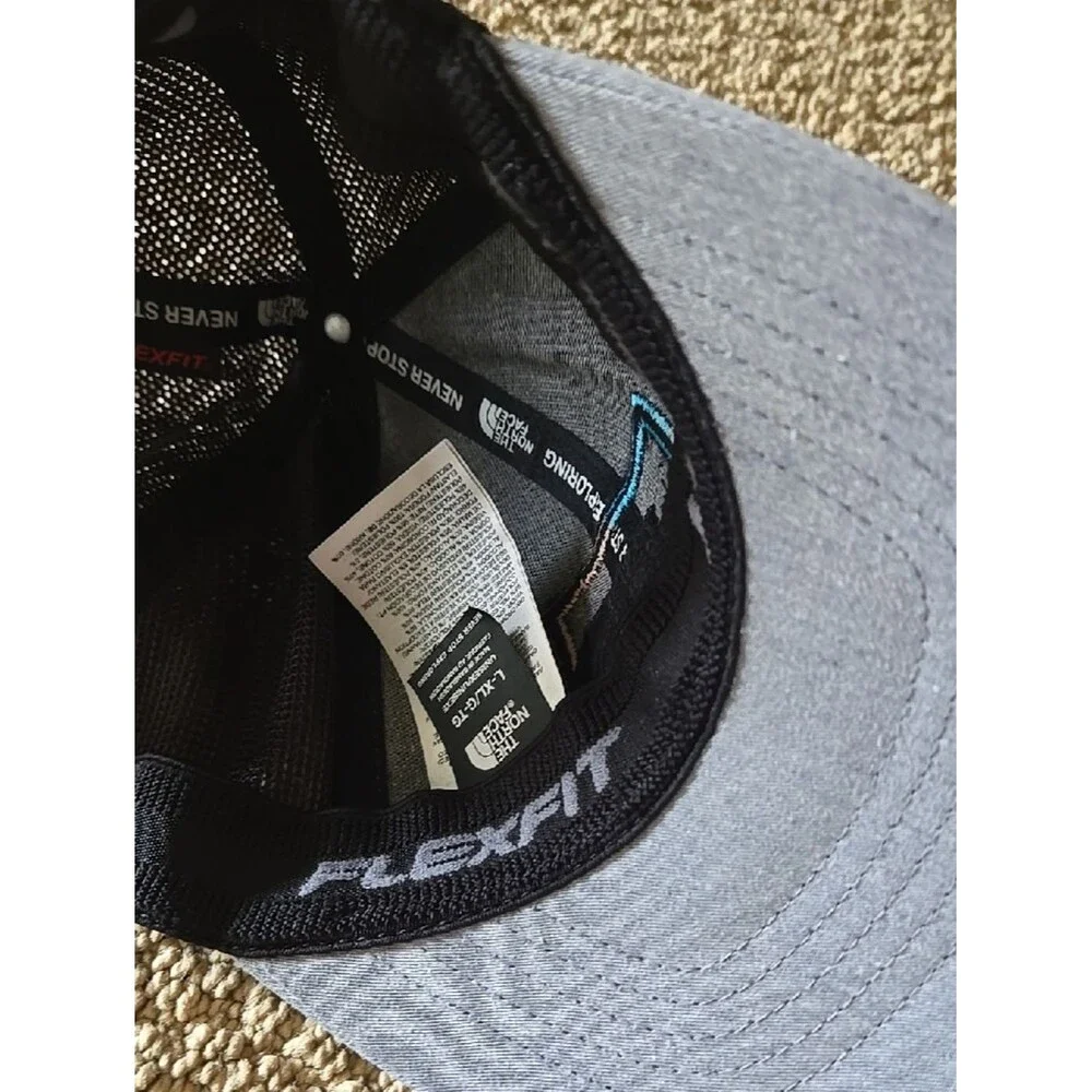 The North Face Grey Trucker Hat Multicolor Logo Gray Men Women